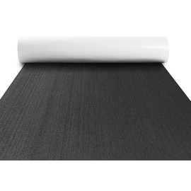 FOCEAN Boat Flooring EVA Foam Boat Decking Marine Flooring Brushed Texture Marine Mats for Boats Yacht Kayak RV 94.5"x47.2", Dark Grey with Black Back