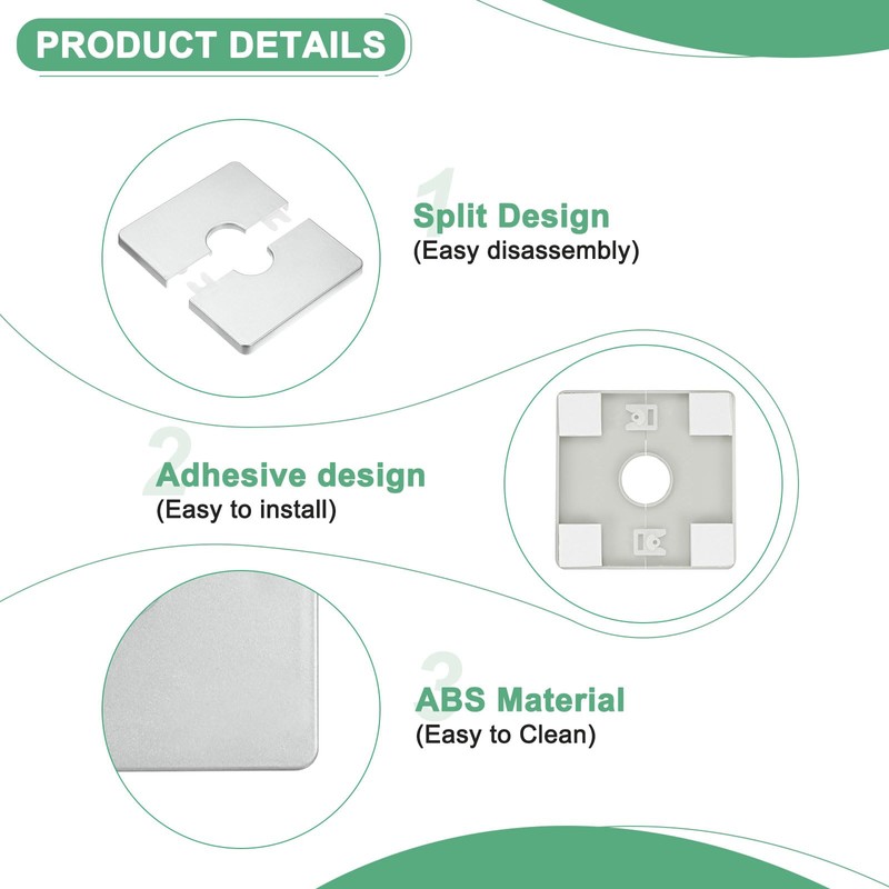 M METERXITY 2-Pack Wall Split Flange, for 0.8 Inch/20mm OD