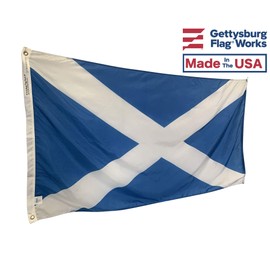 4x6' Scotland Flag St. Andrew's Cross - All Weather Nylon & Reinforced Fly End Stitching - Made in USA