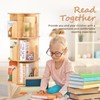 OOOK Solid Wood Rotating Bookshelf for Kids, Spinning Bookshelf Tower