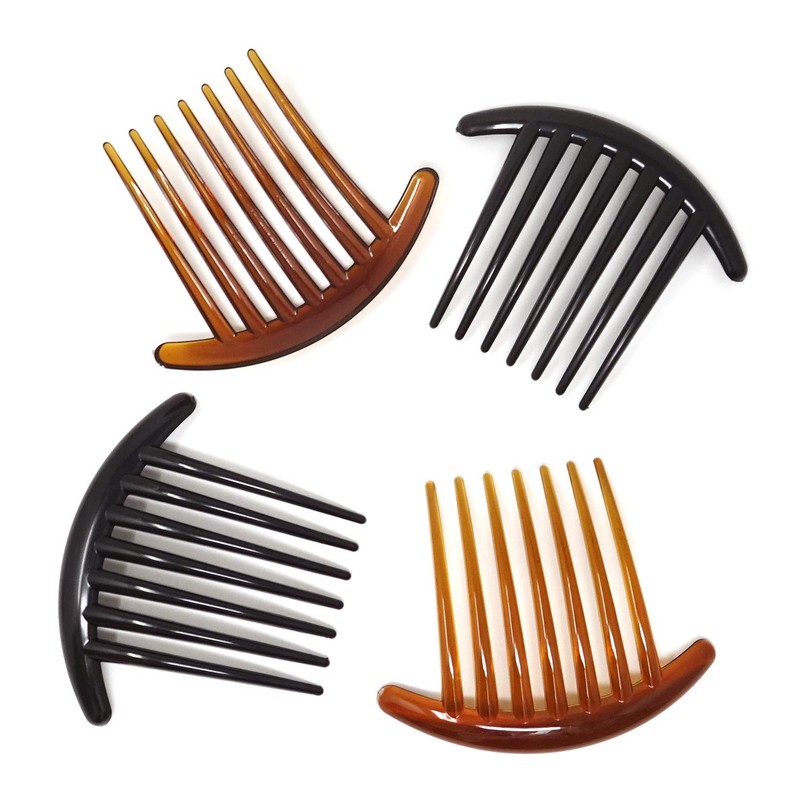 Honbay 6PCS Plastic 7 Tooth French Twist Combs Hair Side