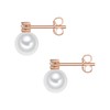 Valero Pearls Women's Stud Earrings 925 Sterling Silver with Zirconia