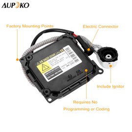 85967-52020 Xenon HID Headlight Ballast with Ignitor and Wiring Harness, Replace# DDLT003 KDLT003, 81107-30D30, 81107-12A80, Compatible with Toyota Prius, Avalon, Lexus Solara Venza