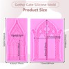 MIYAHOUSE Gothic Castle Gate Silicone Molds Window Fondant Mold Set