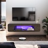TuckTect Floating TV Stand with LED Lights, 58'' Wall Mounted
