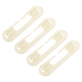 uxcell 4Pcs Clothesline Spreader, ABS Plastic Outdoor Clothes Line Separator Pulley for Long Clothesline and Heavy Loads, White