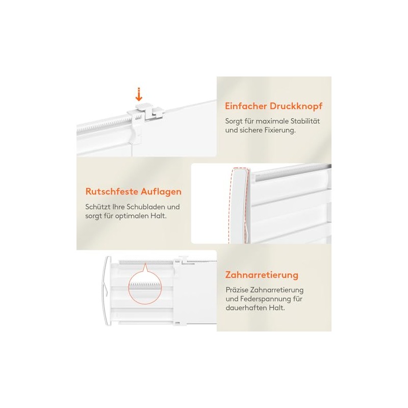 Lifewit Pack of 5 Drawer Dividers, Adjustable Drawer Dividers for