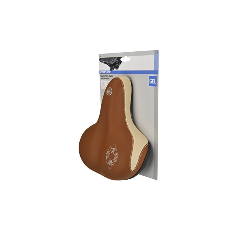 fischer Bicycle Saddle with Elastomers, Cappuchino
