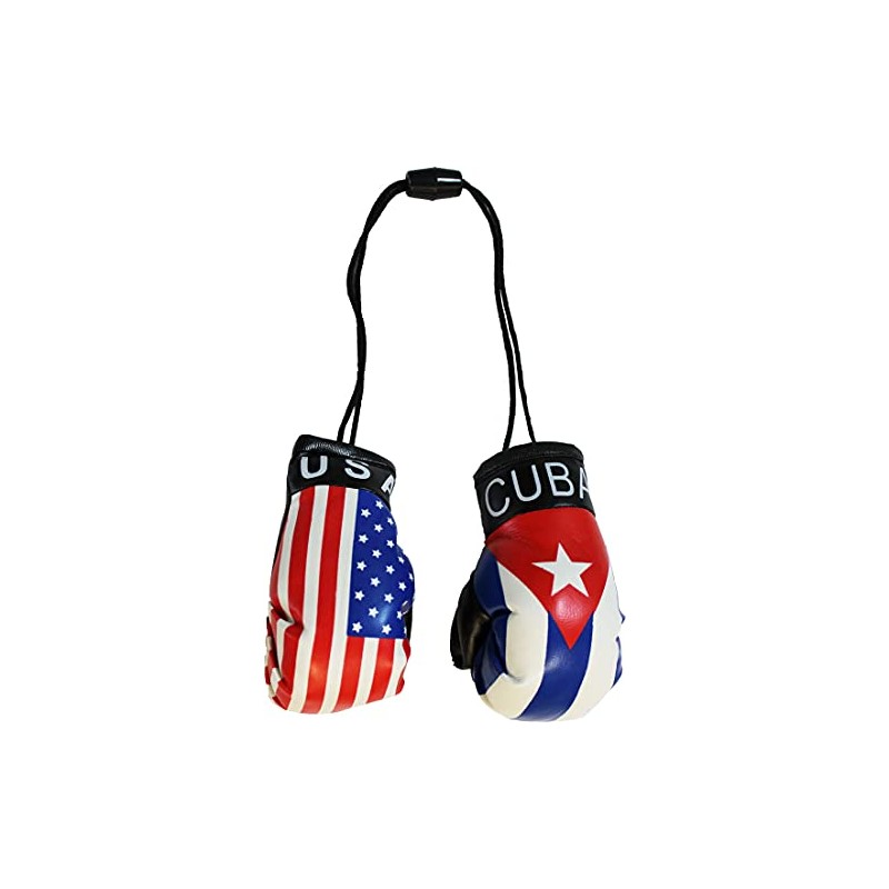 USA and Cuba - Novelty Mini Boxing Gloves with Black