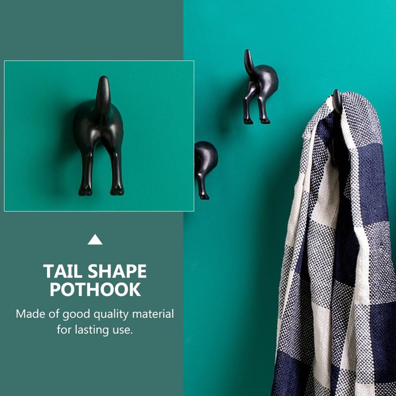 Zerodeko Metal Hangers Heavy Duty 5pcs Tail Hooks Hat Coat