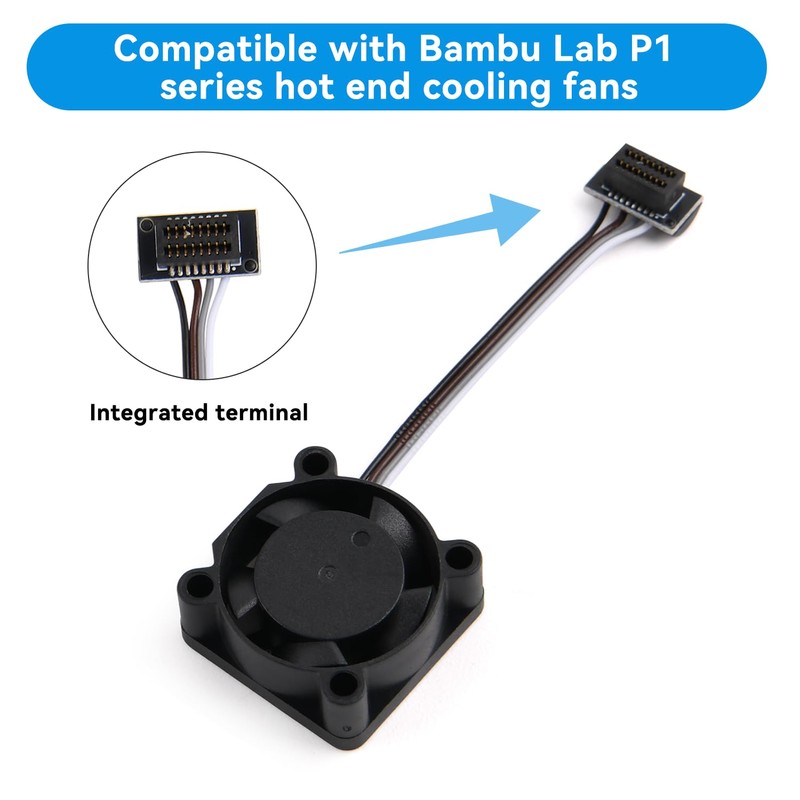COMTREE 2PCS Extruder Hotend Cooling Fan for Bambu lab P1P/P1S