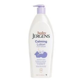 Jergens Baby, Loción Calmante Para Bebés, crema Hidratante para Bebés con Manteca de Karité y Aceite de Lavanda, 496 ml