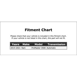 PartCatalog Automatic Transmission Torque Converter Clutch Solenoid Compatible With Ram ProMaster 3500 Automatic Transmission 2021 2020 2019 2018 2017 2016 2015 2014 P-1531527