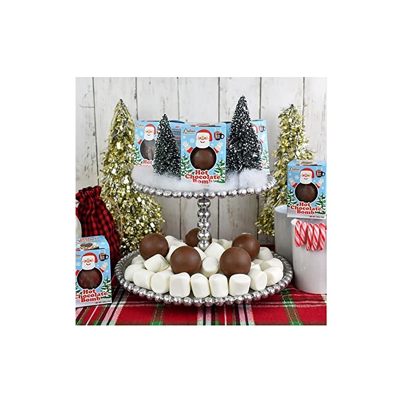 Christmas Hot Chocolate Bombs, Chocolaty Hallow Filled with Mini Marshmallows