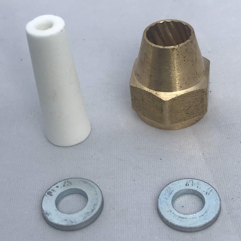 Replacement Sandblaster Nozzle Holder Cap + Ceramic Nozzle with 2