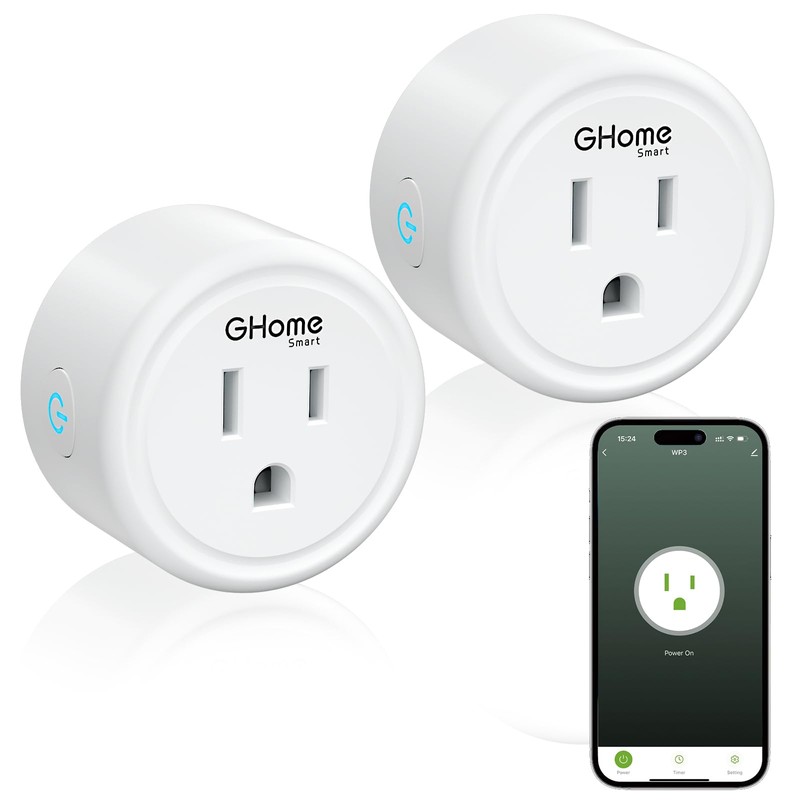 GHome Smart Mini Wi-Fi Plug, Smart Home Wi-Fi Outlet Compatible