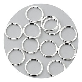 HDSupplies 200 Pieces - 10mm Jump Rings Shiny Silver Tone Plated - 18 Gauge (1mm Thickness)