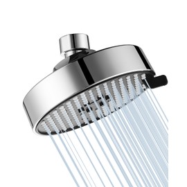 RALANDA High Pressure Shower Heads, High Flow Adjustable 3-Setting Bathroom ShowerHead-4 Inch Chrome Fixed Shower Head for a Luxury Experience Even with Low Water Pressure