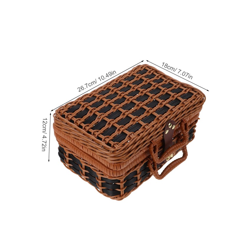 BESPORTBLE Portable Suitcase Box with Lid Stylish Storage Container for
