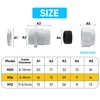 Pack of 20 Cable Glands M16 Adjustable Cable Grommet Waterproof