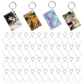 150 PCS Acrylic Keychain Blanks Set - Sublimation Keychain Blanks Bulk for DIY Vinyl Crafting,Luggage Tags, Gift Decorations, Backpack Charms(Rectangular)