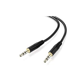 adaptare 10001 Audiokabel 3,5mm Klinkenstecker auf 3,5mm Klinkenstecker, vergoldete Kontakte, ultraslim, 1m, schwarz