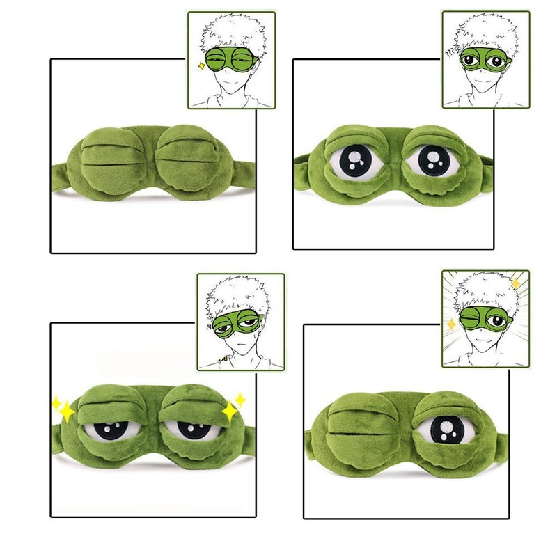 OFKPO Sleep Mask, Frog Eye Mask, Creative Eye Cover, Sleeping