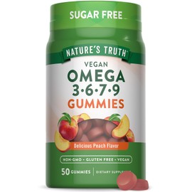Nature's Truth Omega 3-6 - 7-9, 50 gomitas, Sabor natural a melocotón