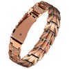 Jecanori Pure Copper Bracelet for Men, 2X Strength Magnetic Bracelets