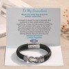 Coolvy To My Grandson Bracelet from Grandma Grandpa Infinity Leather