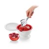 Tescoma 420643 Presto Granatapfel entkerner mit Saftfang, Weiß/Rot