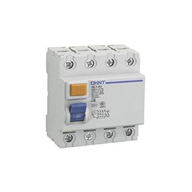 Chint NL1-100-4100/300 Residual Operated Circuit Breaker without Over-current Protection, Magnetic, 100 A, 4 Pole, 300 mA, AC Type RCD