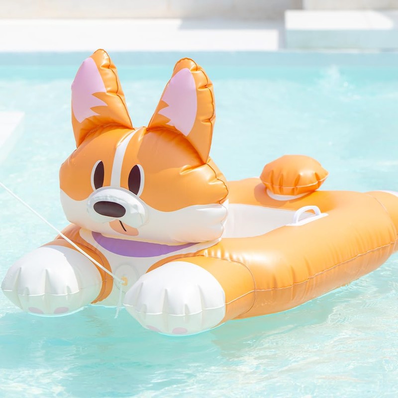 PETRIUM Dog Pool Float - Character Large Size with Rope
