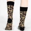 Mysocks Unisex ankle socks multi-design. - Brauner Leoparddruck, size: 40-45