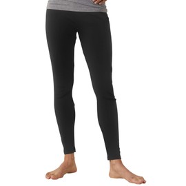 Fair Indigo Women's 100% Organic Pima Cotton Leggings Pants - 30" Inseam (S, Black)