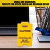 Lyreh 2pcs Mini Desk Warning Sign, Acrylic Office Caution Overstimulated
