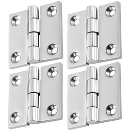 4 PCS Boat Hinges, Stainless Steel Marine Grade Hinges, 2 x 2 Inches Hinges for Boat Yacht Ship, No Noise Smooth Heavy Duty 316 Stainless Steel Hinges with Screws