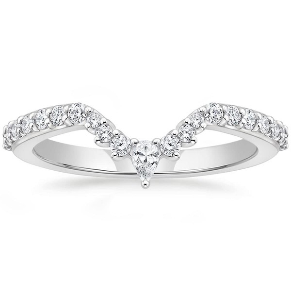 Mameloly Wedding Bands for Women Pear & Round Shaped Stackable