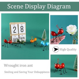 TYFG Garden Art Garden Ornaments Outdoor 4PCS - Metal Ant Wall Art Decorations for Yard Outdoor Sheds Fences(Ant)