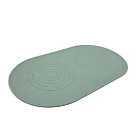 KindTail Dog and Cat Food Mat - Waterproof, Food-Grade Silicone Pet Feeding Mat for Food and Water Bowls - Raised Edges Protect Floors - Non-Slip Grip - Dishwasher Safe - 19 x 11 Inches, Light Green