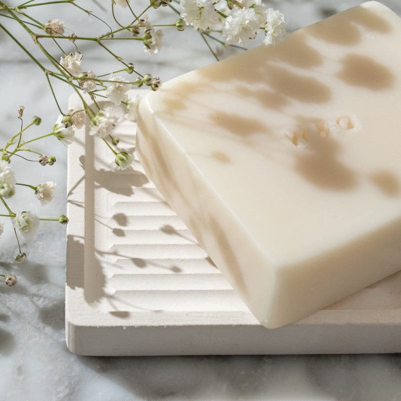 White Diatomite Soap Dish - Modern Minimalist Design - Premium