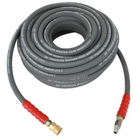 6000 PSI Lightweight Pressure Washer Extension Hose, Kink Resistant 100FT Pressure Washer Hose Replacement Hose 3/8 Inch, Steel Wire Braided Hose for Pressure Washer