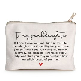 To My Granddaughter Gift, Makeup Bag Gift, Granddaughter Graduation Gift, Gift From Grandmother, Granddaughter Birthday Gift, Makeup Bag Wedding Gift, Makeup Organizer, Cosmetic Bag