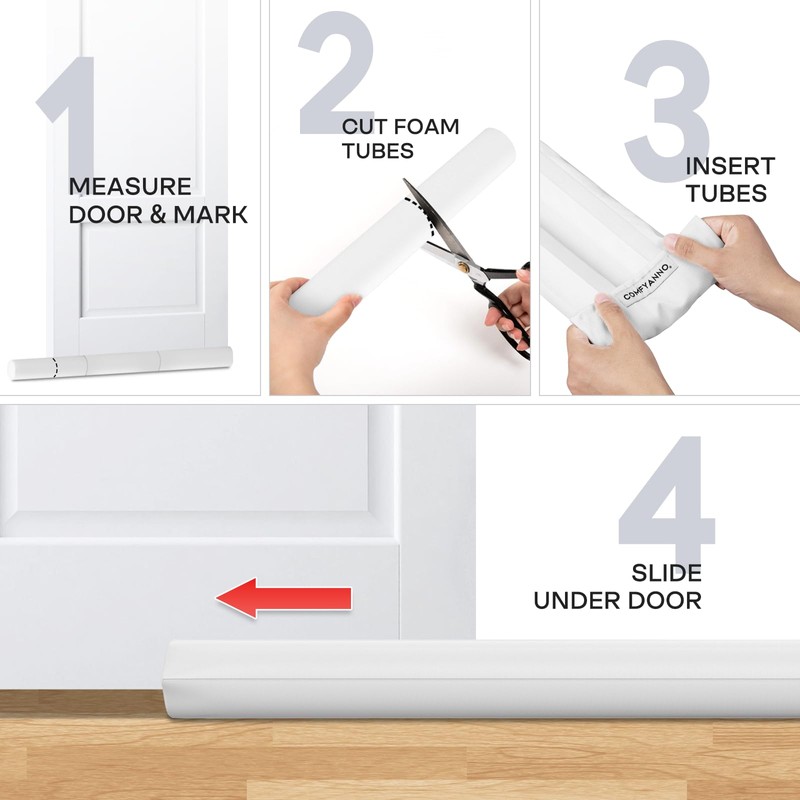 Comfyanno Under Door Draft Stopper - Bottom Door Gap Filler