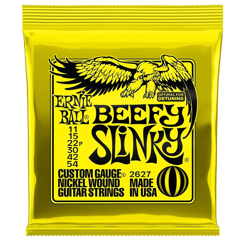 Ernie Ball Guitar Strings, Beefy Slinky Electric-0.011-.054 (6 Pack Bundle),