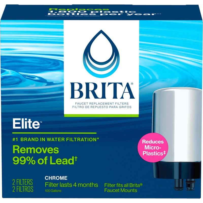 Brita Faucet Water Filter for Sink Water Filtration System, BPA-Free,