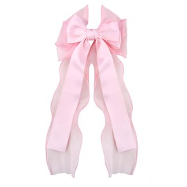 Pink Ribbon Bow Hair Clip for Women Girls Big Large Hair Bows for Teens Teenage Girls