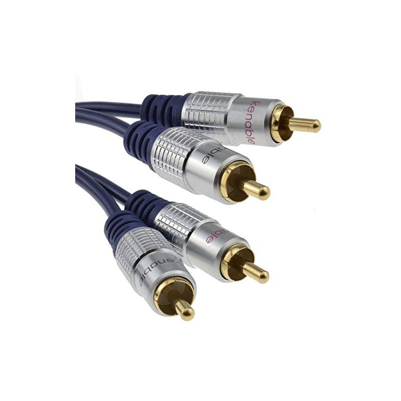 kenable Pure OFC HQ 2 x RCA Phono Plugs to