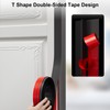 T-Shaped Door Draft Stopper, 1.37 in x 20 Ft Silicone