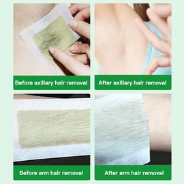 BXQJRJ 80Pcs/Box Body Wax Strips for Hair Removal,Wax Strips,Depilatory Patch at Home for Men and Women,For all skin types. Contains 80 wax strips + 20 calming oil wipes（80Pcs）